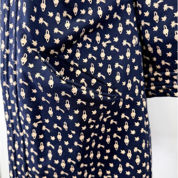 Family Affairs Celestial Star Planet Kimono Jacket M Navy Y2K Boho Indie Rare - Picture 8 of 9